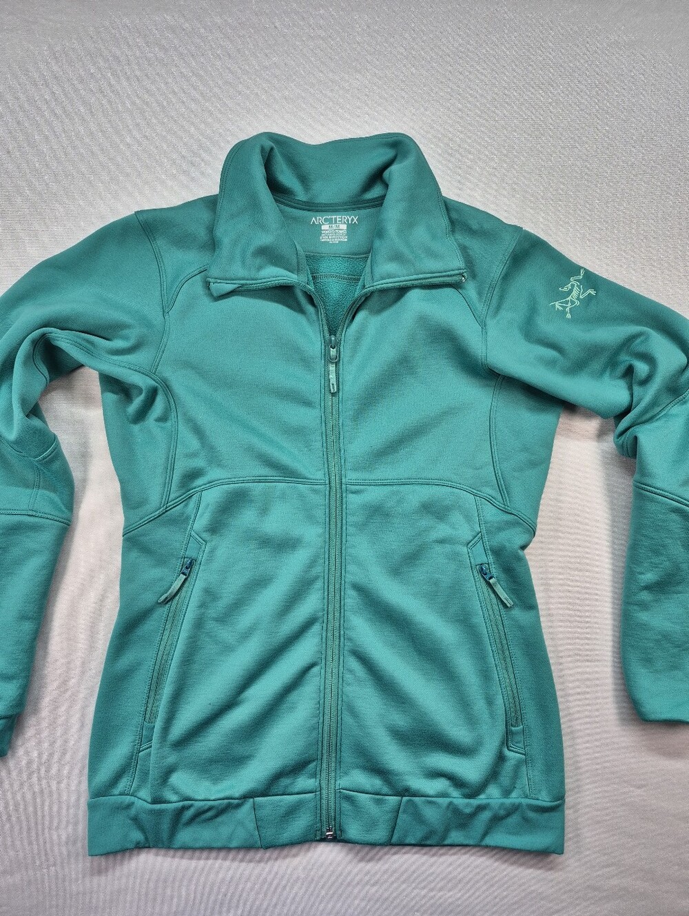 Arc'teryx Covert Jacket Womens Medium full-zip Soft Sheel fleece Lined teal